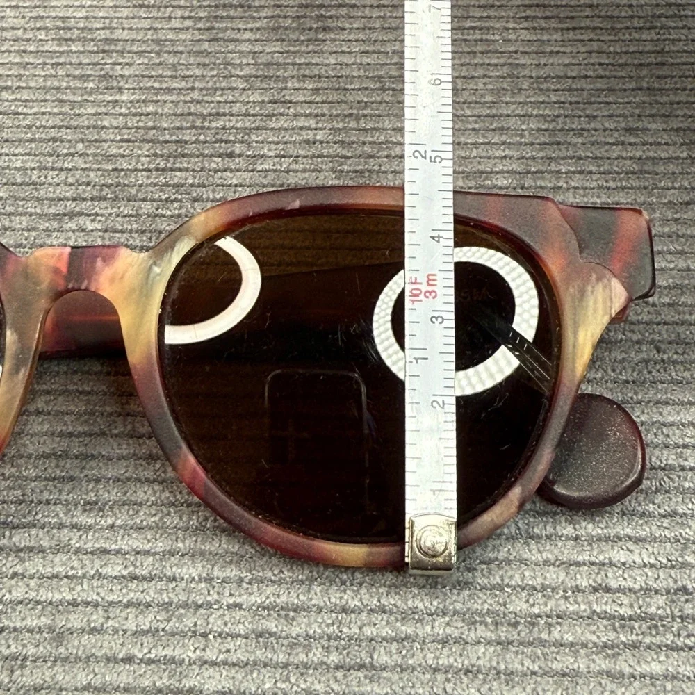 l.a.Eyeworks Jake 385M Y2K Sunglasses Tortoise Red Orange Purple Handcrafted VTG